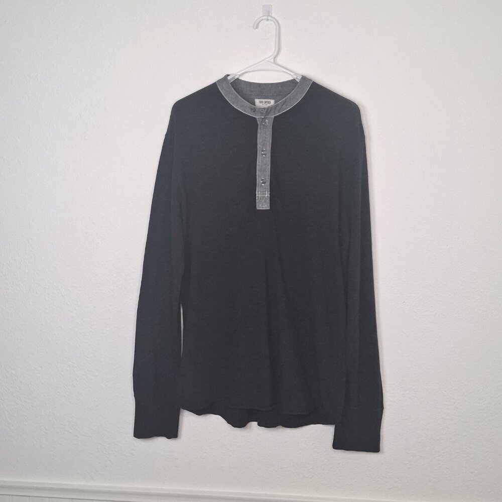 Todd Snyder Mens Henley Sz XL Baselayer Preppy Normcore Western Neutral Outdoor
